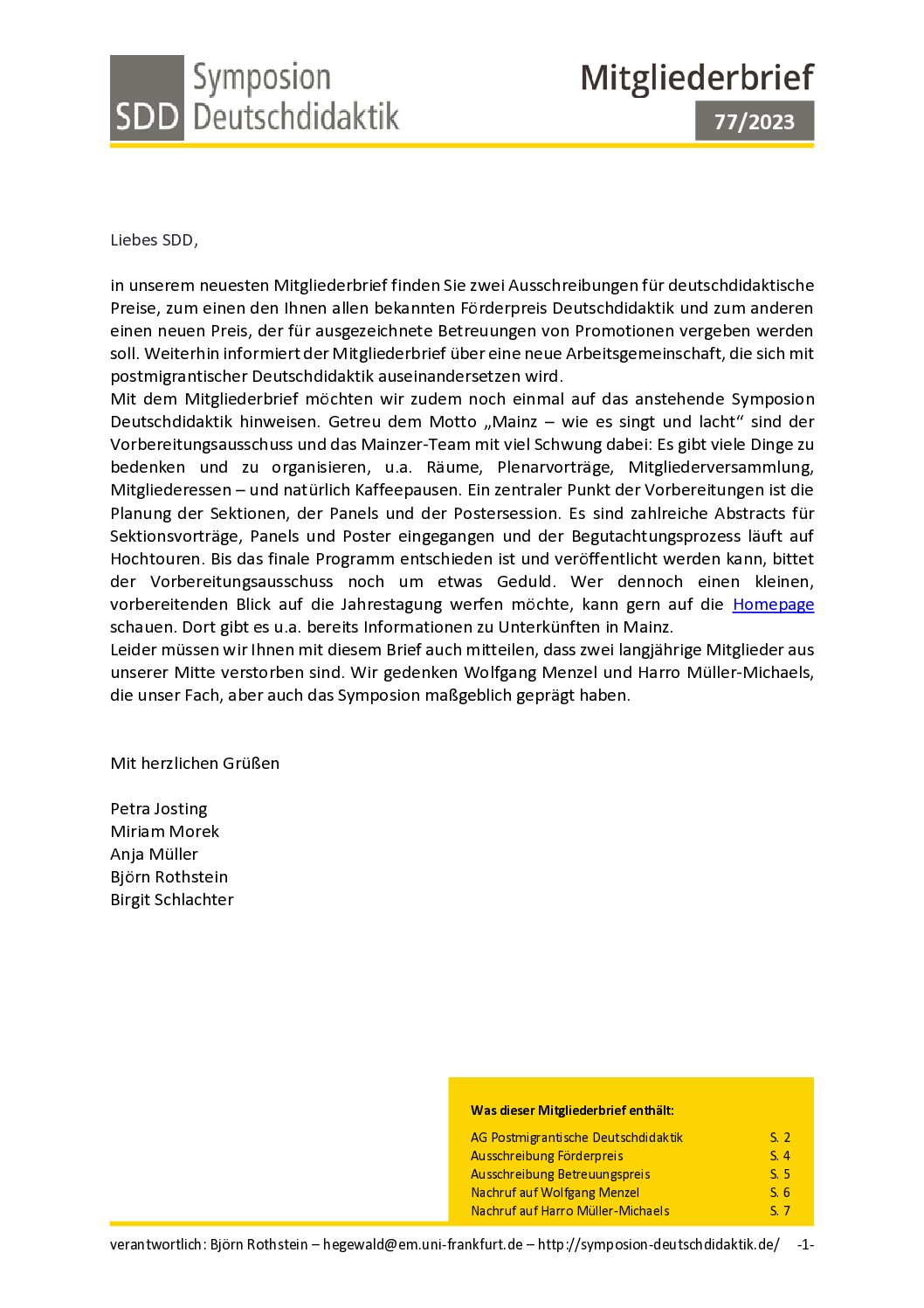Mitgliederbrief-77 Mitgliederbrief-77