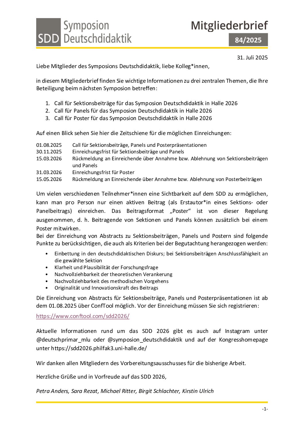 Mitgliederbrief_84_2025 Mitgliederbrief_84_2025