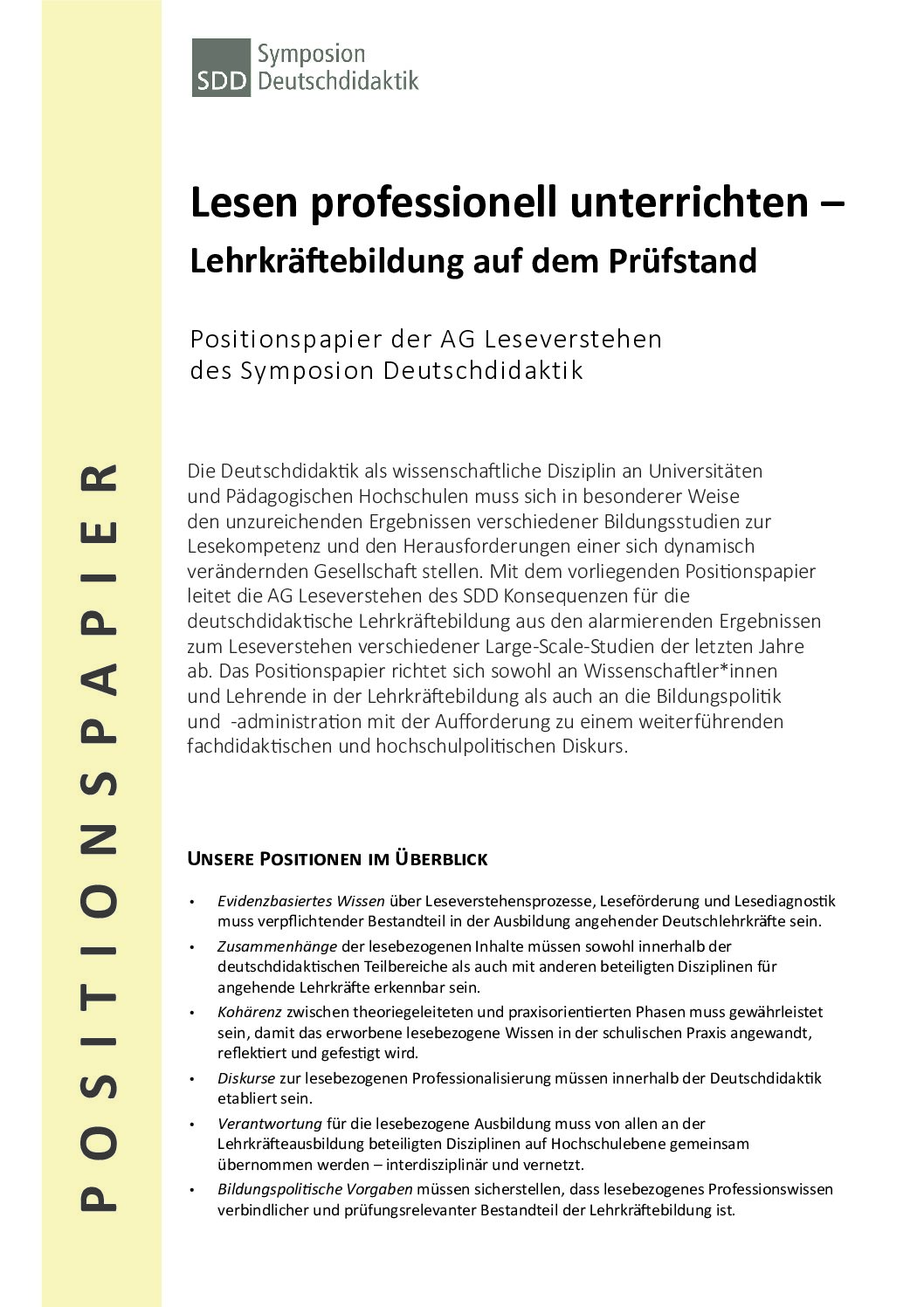 Positionspapier_AG-Leseverstehen_Lesen-professionell-unterrichten-Lehrkraeftebildung-auf-dem-Pruefstand Positionspapier_AG-Leseverstehen_Lesen-professionell-unterrichten-Lehrkraeftebildung-auf-dem-Pruefstand