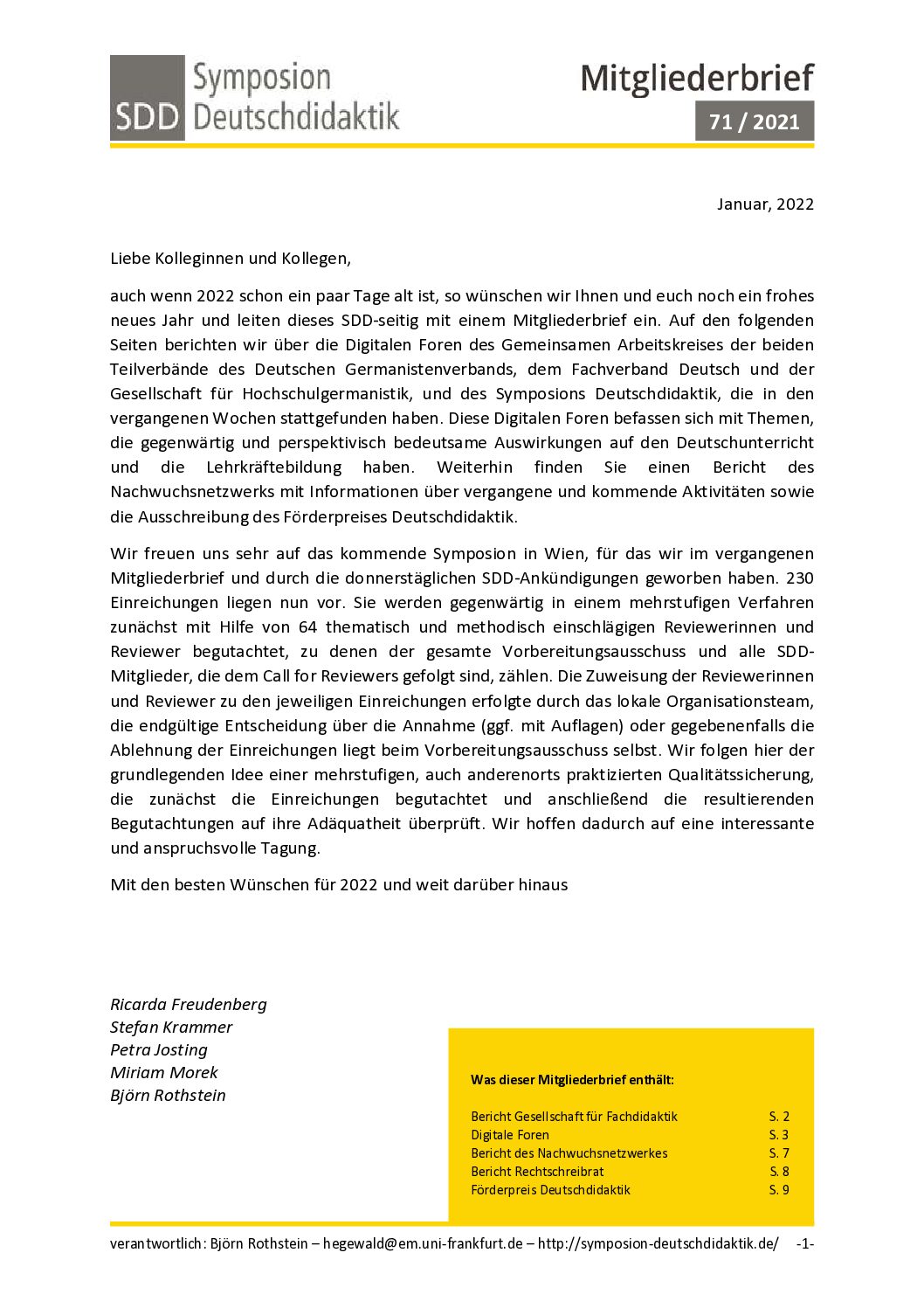 SDD-Mitgliederbrief-71 SDD-Mitgliederbrief-71
