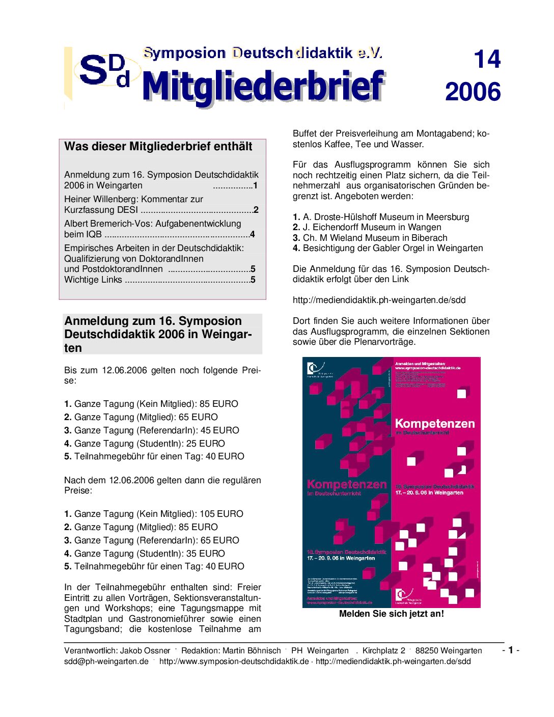 SDD-Symposion-Deutschdidaktik-SDDNewsletter14 SDD-Symposion-Deutschdidaktik-SDDNewsletter14