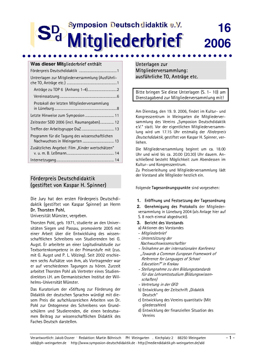 SDD-Symposion-Deutschdidaktik-SDDNewsletter16 SDD-Symposion-Deutschdidaktik-SDDNewsletter16