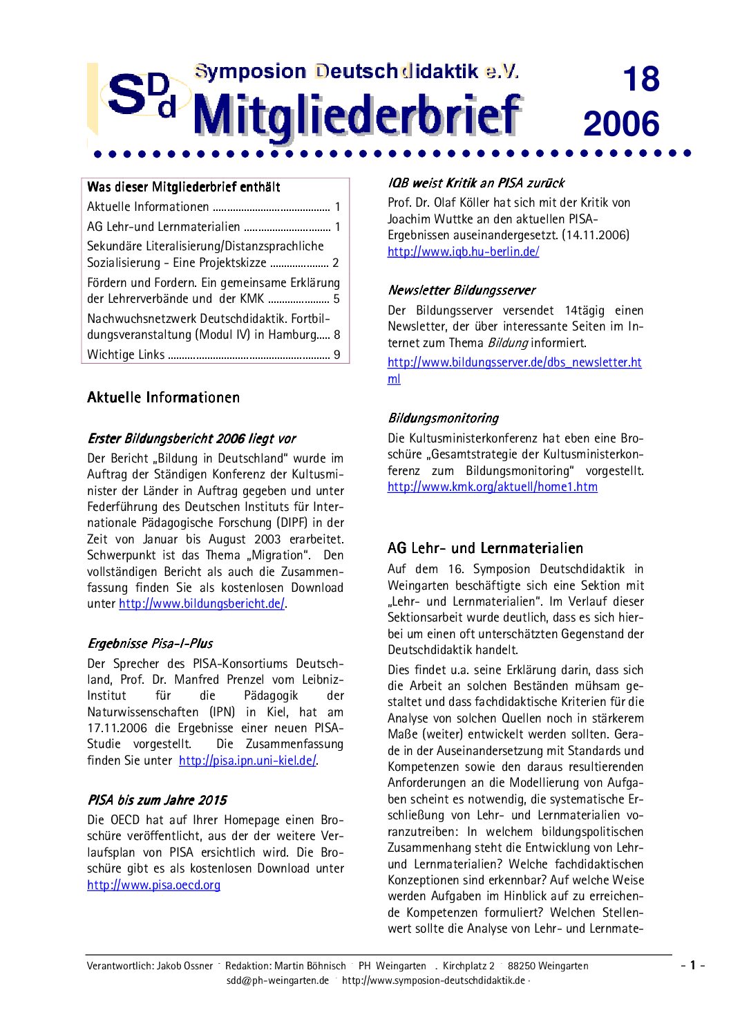 SDD-Symposion-Deutschdidaktik-SDDNewsletter18 SDD-Symposion-Deutschdidaktik-SDDNewsletter18