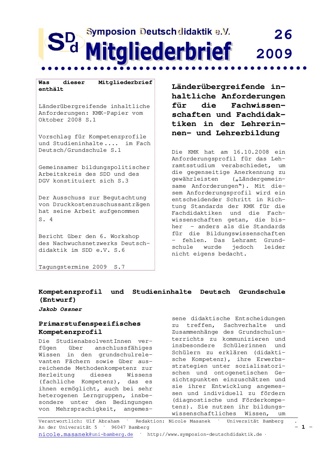 SDD-Symposion-Deutschdidaktik-SDDNewsletter26 SDD-Symposion-Deutschdidaktik-SDDNewsletter26