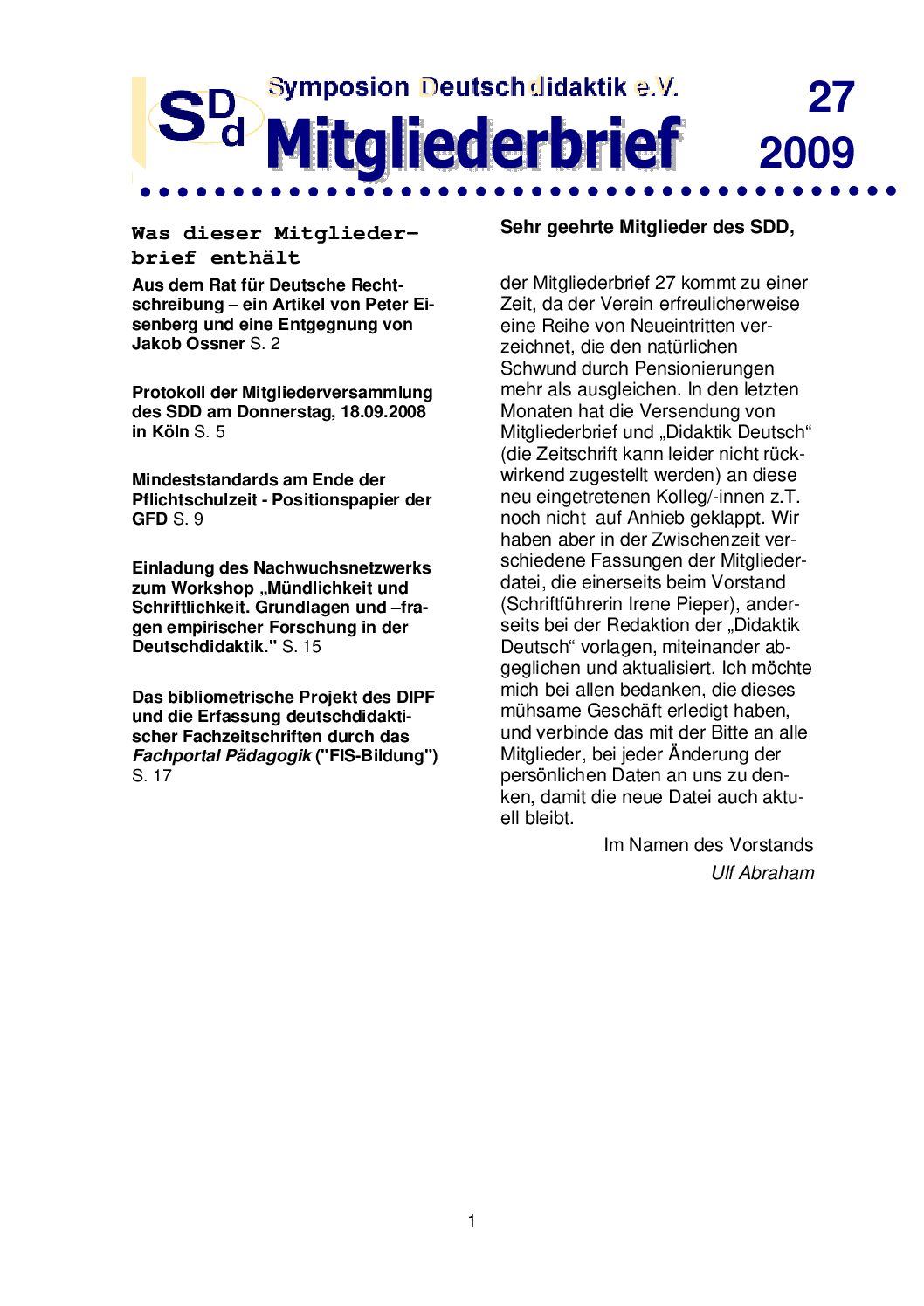 SDD-Symposion-Deutschdidaktik-SDDNewsletter27 SDD-Symposion-Deutschdidaktik-SDDNewsletter27